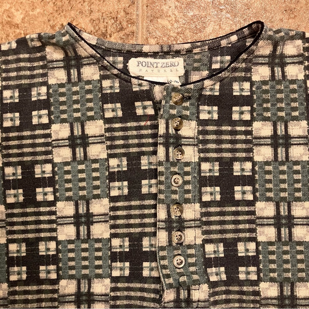 Vintage Point Zero Mens Large Patchwork Pattern S… - image 3